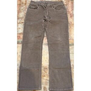 Stio Mens Rivet Corduroy Jeans Brown All Day Comfort Stretch Regular Fit 32S